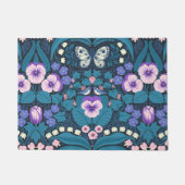 Stiefmütterchen, Vögel und Schmetterlinge Fußmatte (Vorderseite)