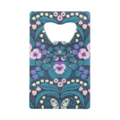 Stiefmütterchen, Vögel und Schmetterlinge Geldbeutel Flaschenöffner (Rückseite)