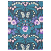 Stiefmütterchen, Vögel und Schmetterlinge Klemmbrett (Rückseite)