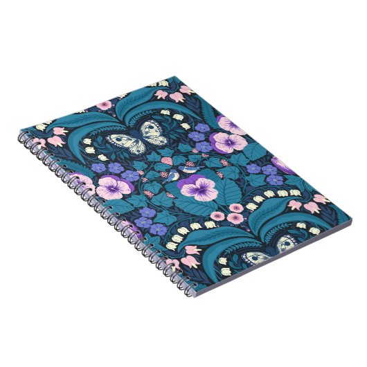 Stiefmütterchen, Vögel und Schmetterlinge Notizblock (Rechte Seite)