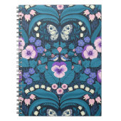 Stiefmütterchen, Vögel und Schmetterlinge Notizblock (Vorderseite)