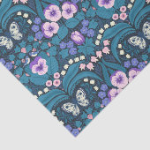 Stiefmütterchen, Vögel und Schmetterlinge Seidenpapier (Ausschnitt)