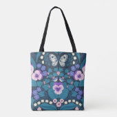Stiefmütterchen, Vögel und Schmetterlinge Tasche (Rückseite)