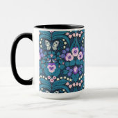 Stiefmütterchen, Vögel und Schmetterlinge Tasse (Links)