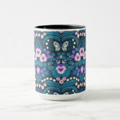 Stiefmütterchen, Vögel und Schmetterlinge Tasse (Zentrum)