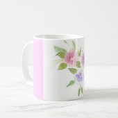 Stiefmütterchen Watercolor-Tasse Kaffeetasse (Vorderseite Links)