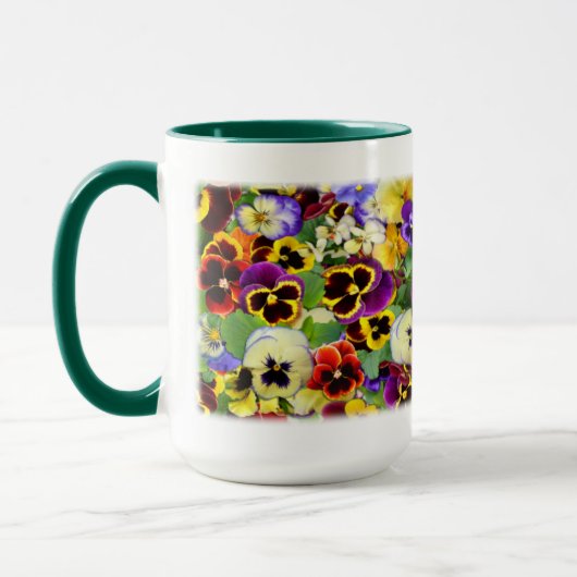 Stiefmütterchen ~ Wecker-Tasse Tasse (Links)