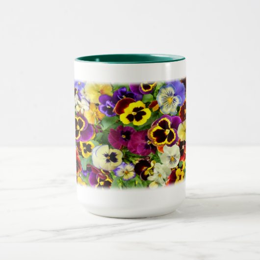 Stiefmütterchen ~ Wecker-Tasse Tasse (Zentrum)