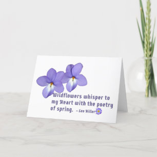 Stiefmütterchen Wildblumen Zitat Dankeskarte