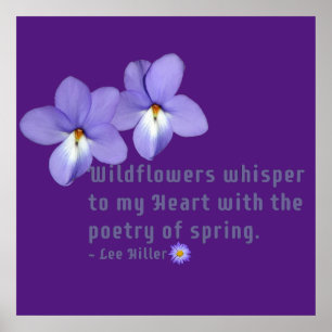 Stiefmütterchen Wildblumen Zitat Poster