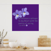 Stiefmütterchen Wildblumen Zitat Poster (Küche)