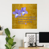 Stiefmütterchen Wildblumen Zitat Poster (Heimbüro)