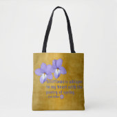 Stiefmütterchen Wildblumen Zitat Tasche (Vorderseite)