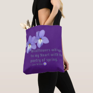 Stiefmütterchen Wildblumen Zitat Tasche