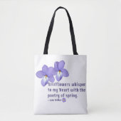 Stiefmütterchen Wildblumen Zitat Tasche (Vorderseite)