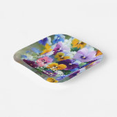 Stiefmütterchens Happy Birthday Pappteller (Gewinkelt)