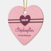 Stieftochter-Extraordinaire Herz-Spitze V07H Keramikornament (Links)