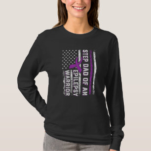 Stiefvater eines Kriegers Epilepsie Lila Band Unte T-Shirt