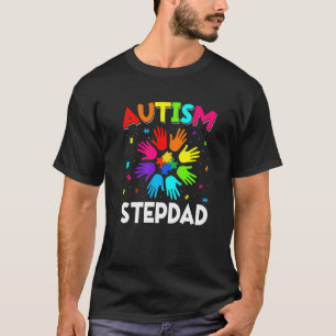 Stiefvater Familienunterstützung Autismus-Bewussts T-Shirt