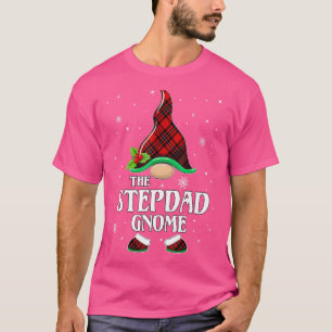 Stiefvater-Gnom Rotkariert passende Familien-Weihn T-Shirt