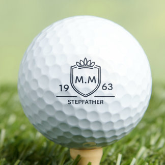 Stiefvater Monogramm Anfangsbuchstaben Name Mann d Golfball