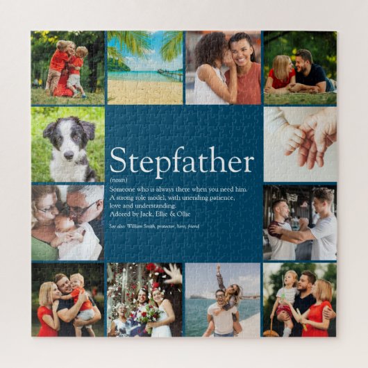 Stiefvater, Stiefpapa Definition 12 Foto Blau Lust Puzzle (Vertikal)