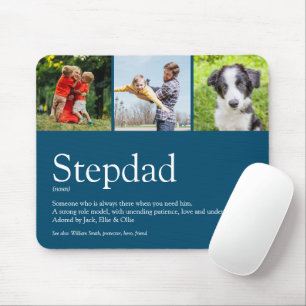 Stiefvater Stiefpapa Definition 3 Foto Spaß Blau Mousepad