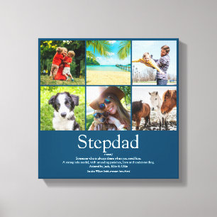 Stiefvater, Stiefpapa Definition 6 Foto Spaß Blau Leinwanddruck