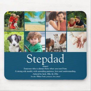 Stiefvater Stiefpapa Definition 8 Foto Spaß Blau Mousepad