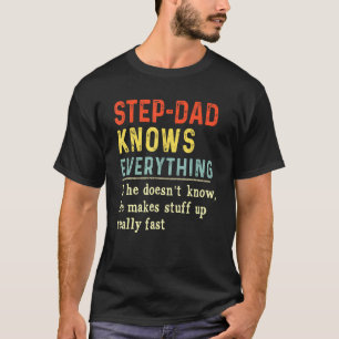 Stiefvater weiß alles Vintage Retro Vater T-Shirt