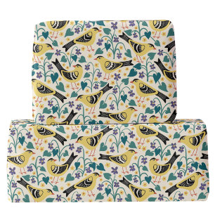 Stieglitz und Wald-Veilchen Vogel Blume Geschenkpapier