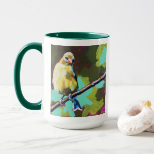 Stieglitzmalerei - Geschenk für Vogelliebhaber Tasse