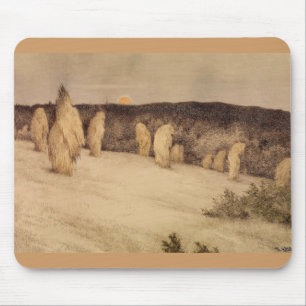 Stiele des Kornes im Mondschein Mousepad