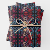 Stiele und Steine Skull & Rose Geschenkpapier Set (Beispiel)