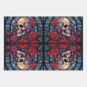 Stiele und Steine Skull & Rose Geschenkpapier Set (Vorderseite 2)