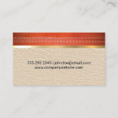 Stielleder | Leather Gold Metallic Trim Visitenkarte (Rückseite)