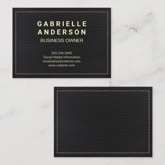 Stielleder Visitenkarte (Vorne/Hinten)