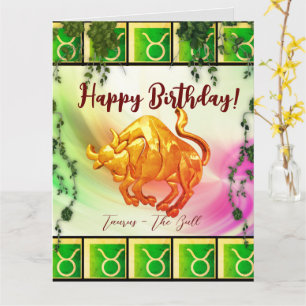 Stier Alles Gute zum Geburtstag (20. April - 20. M Karte