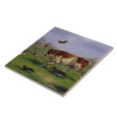 Stier-Anlockung (Öl auf dem Papier gelegt auf Fliese (Seite)