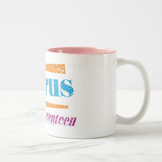 Stier-Aqua Zweifarbige Tasse (Rechts)