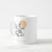 Stier Astrologie Florale Lilie Sternzeichen Geburt Kaffeetasse (Vorderseite Links)