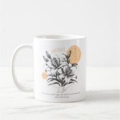 Stier Astrologie Florale Lilie Sternzeichen Geburt Kaffeetasse (Links)