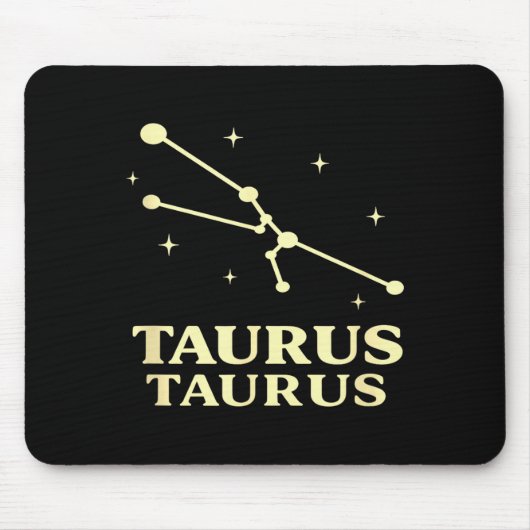 Stier Astrologie Sternzeichen Sternbild Tierkreis Mousepad (Vorne)