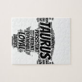 Stier-Astrologie-Tierkreis-Zeichen-Wort-Wolke Puzzle (Horizontal)