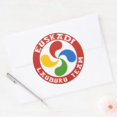 Stier Baskenkreuz Runder Aufkleber (Umschlag)