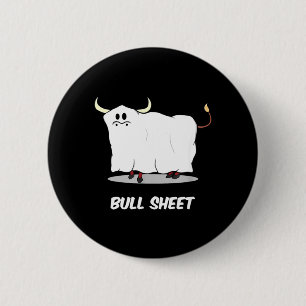 Stier Blatt Geist Lustiges Halloween Button