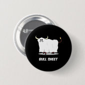 Stier Blatt Geist Lustiges Halloween Button (Vorne & Hinten)