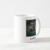Stier Blau Himmelssternzeichen Kaffeetasse (VorderseiteRechts)