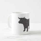 Stier blockierte kaffeetasse (Vorderseite Links)