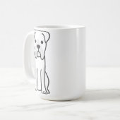 Stier-Boxer-HundeCartoon Kaffeetasse (Vorderseite Links)